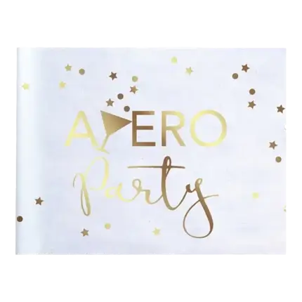 Table runner Apéro metallic White - 5m*30cm