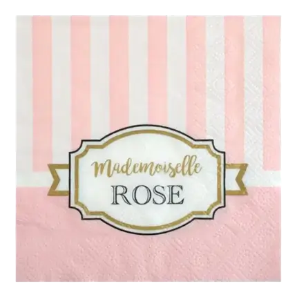 Mademoiselle Rose paper napkin - Set of 20