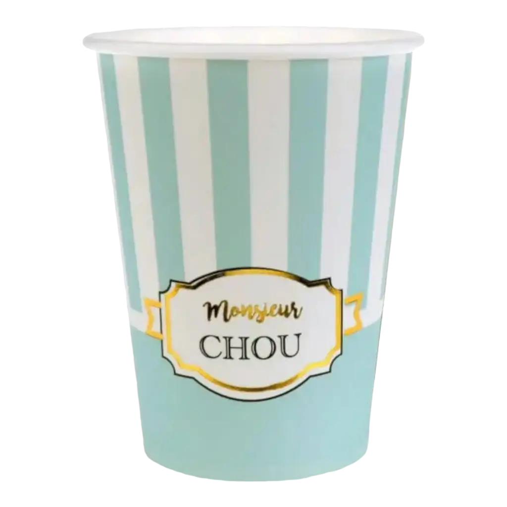 White paper cup "Monsieur Chou" - Set of 10