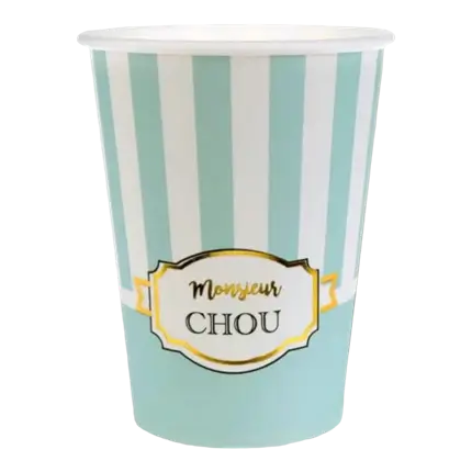 White paper cup Monsieur Chou - Set of 10