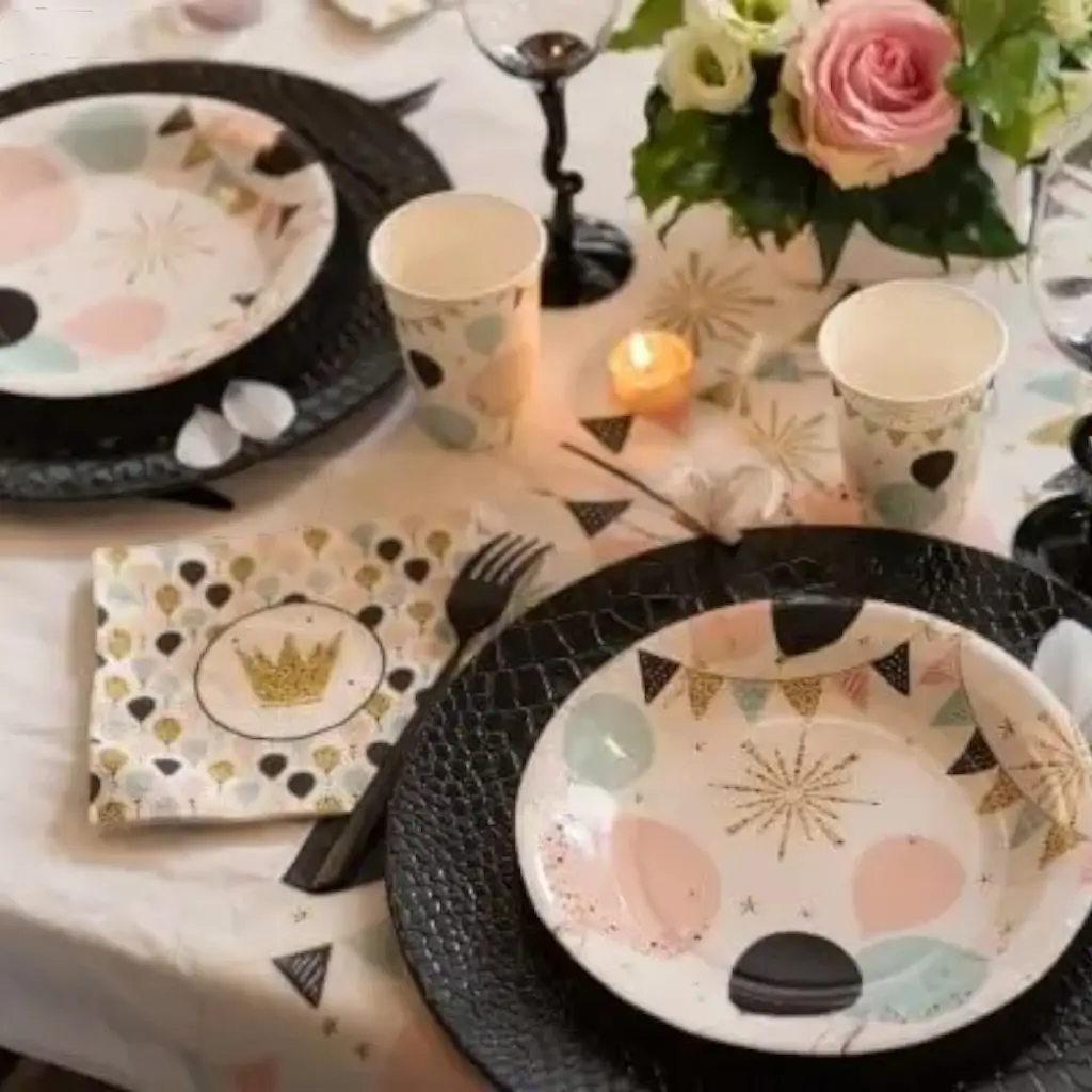 Paper plate "Festivity" ø22.5cm - Set of 10