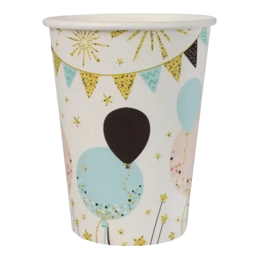 White paper cup "Festivity" - Set of 10
