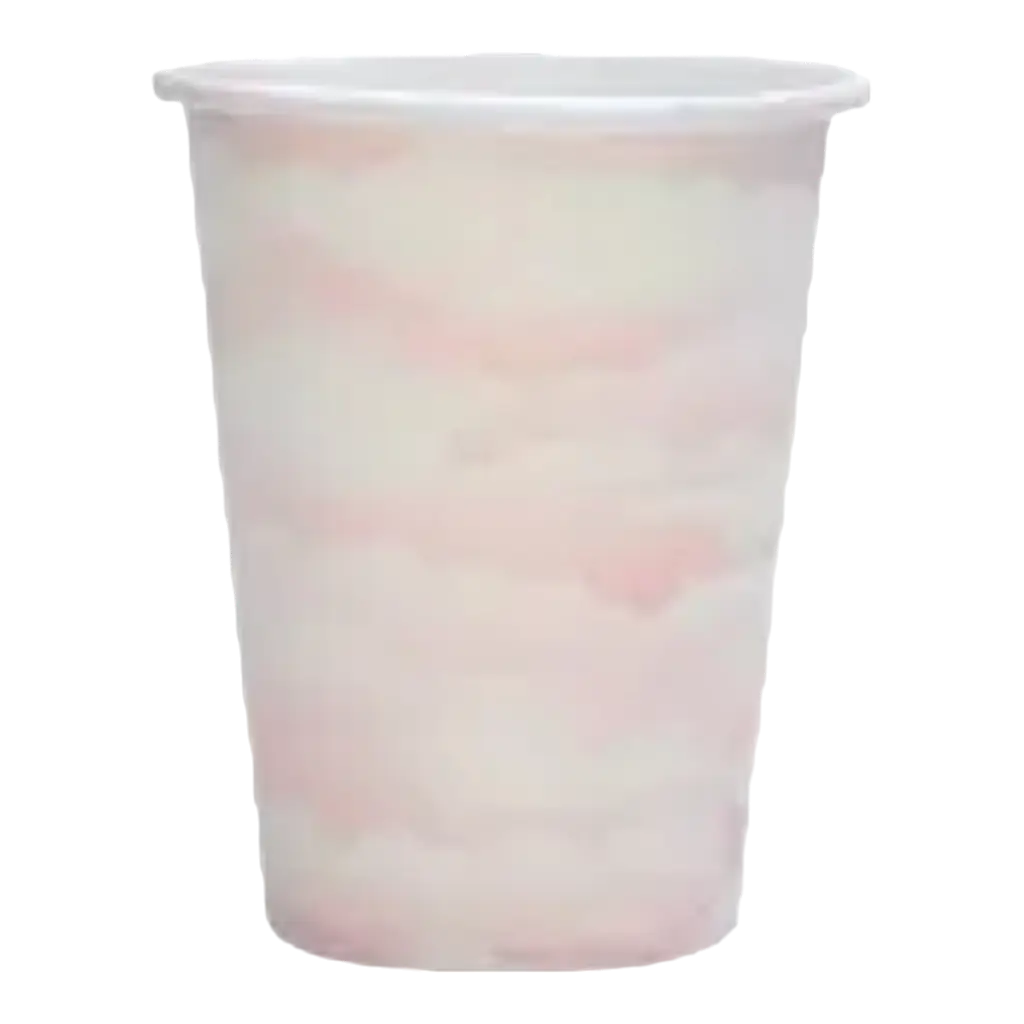 Pink paper cup "Cloud" - Set of 10