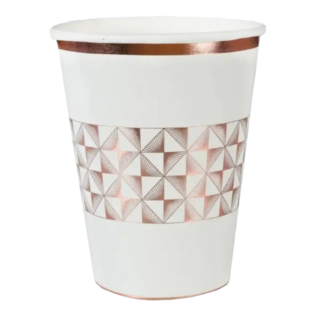 Paper cup "Shiny squares" - Set of 10