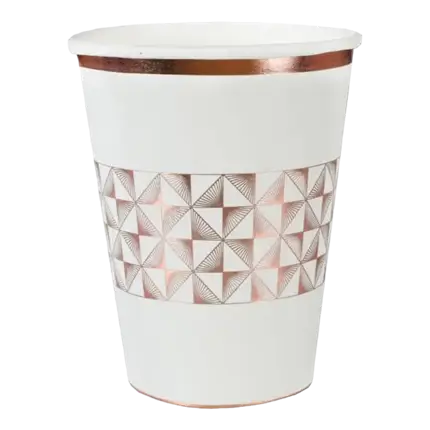 Paper cup Shiny squares - Set of 10