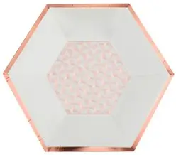 Paper plate Bright squares ø26x23cm - Set of 10