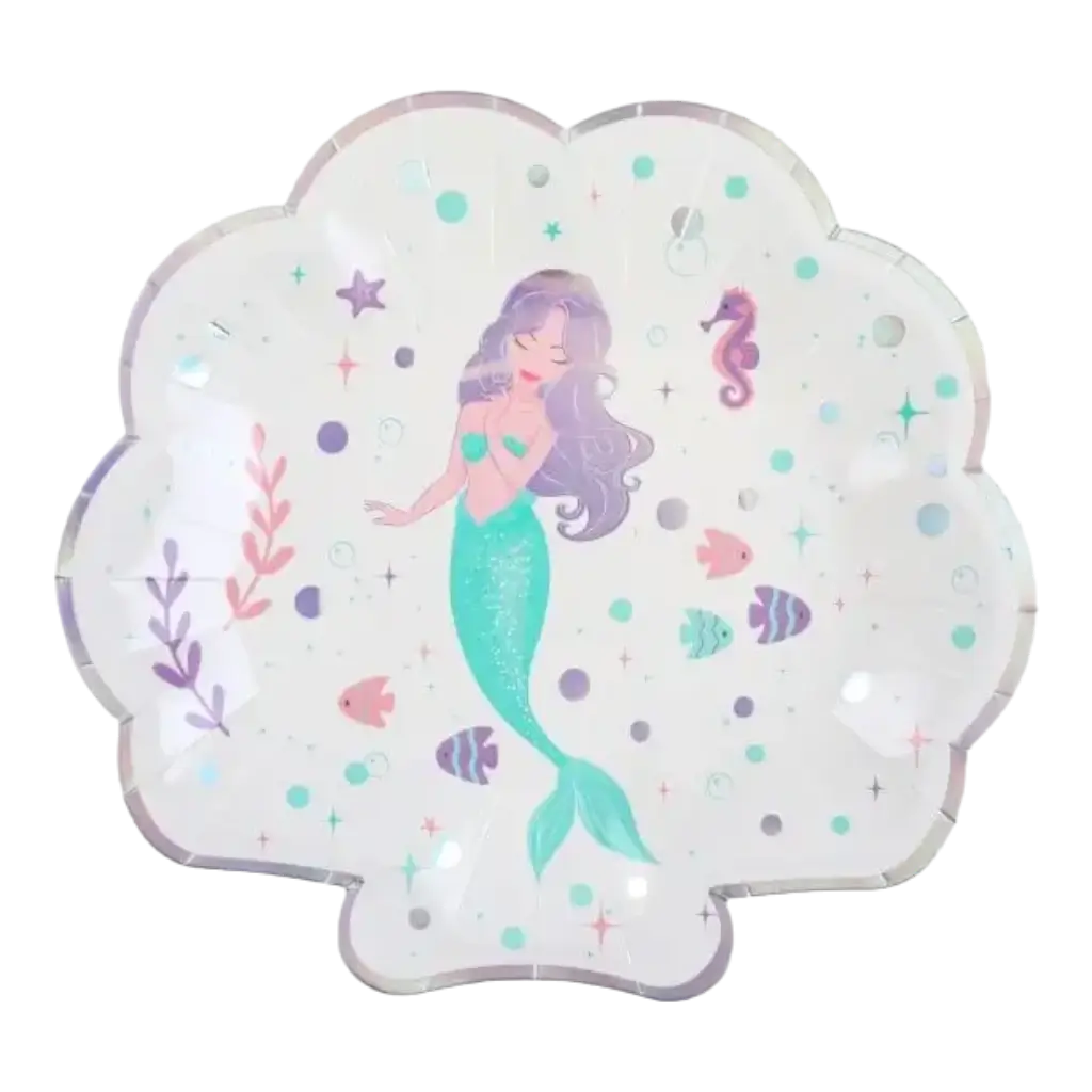 Paper plate Little Mermaid - Set of 10