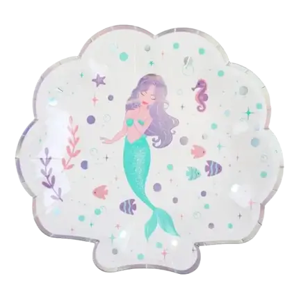 Paper plate Little Mermaid - Set of 10