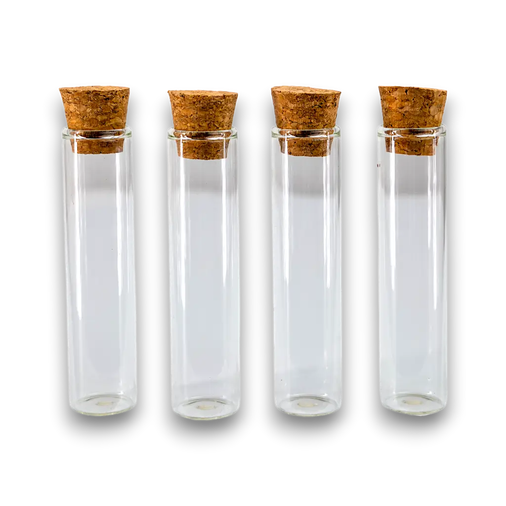 Glass vial for guest gifts - ø 2.2 x 10 cm (Set of 4)