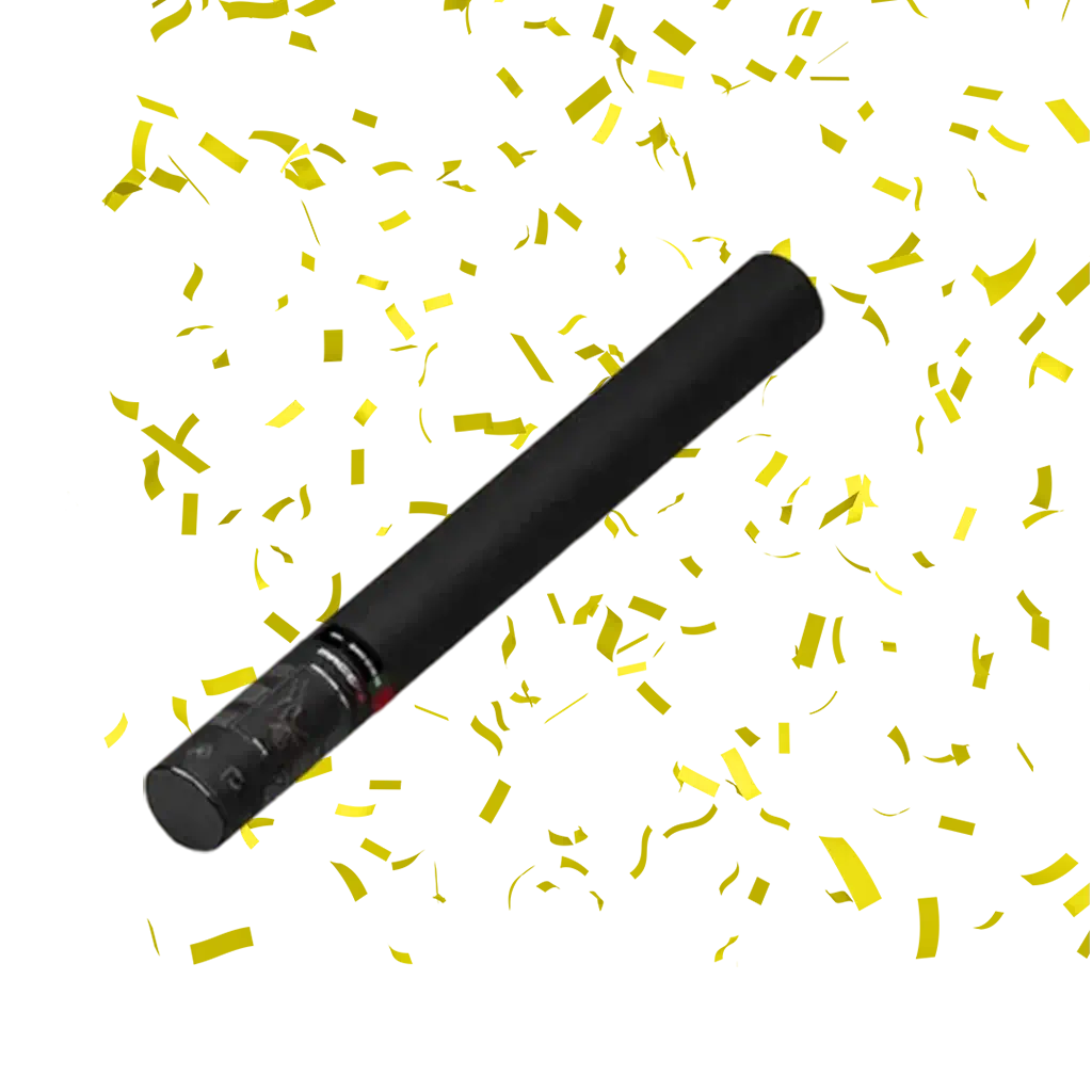 Yellow manual confetti gun 50 cm Magic FX