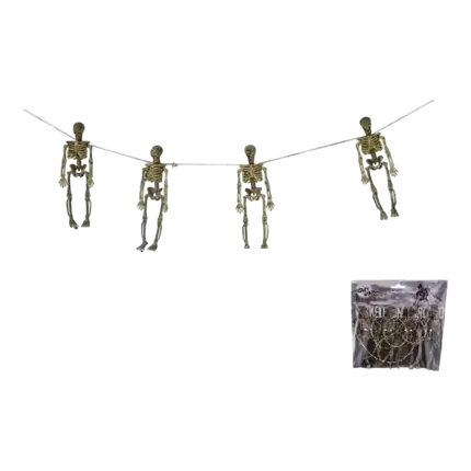 Halloween paper garland 4 skeletons - 120cm