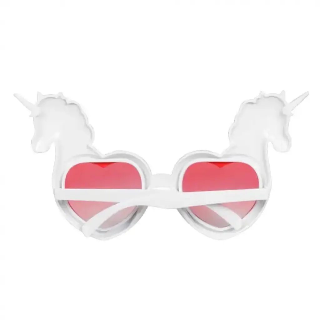 Unicorn heart-shaped glasses