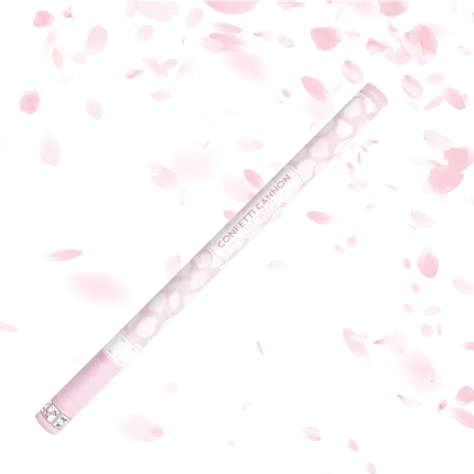 Confetti gun 80cm pink petals white