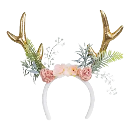 Headband Deer horns in bloom