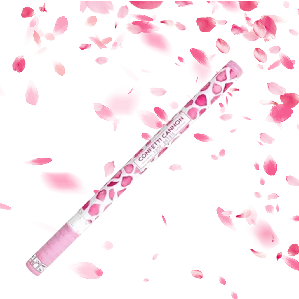 Confetti cannon 80cm pink petals