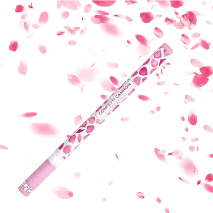 Confetti cannon 80cm pink petals