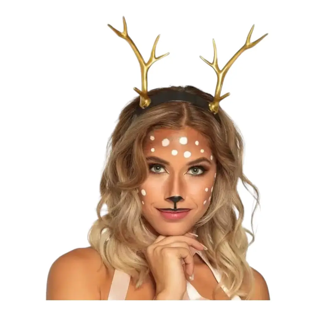 Headband Golden Deer Horns