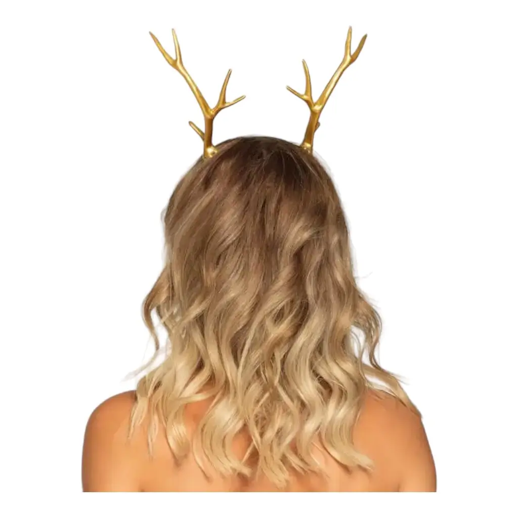 Headband Golden Deer Horns