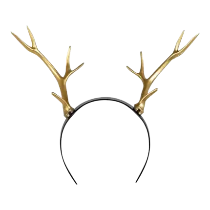 Headband Golden Deer Horns