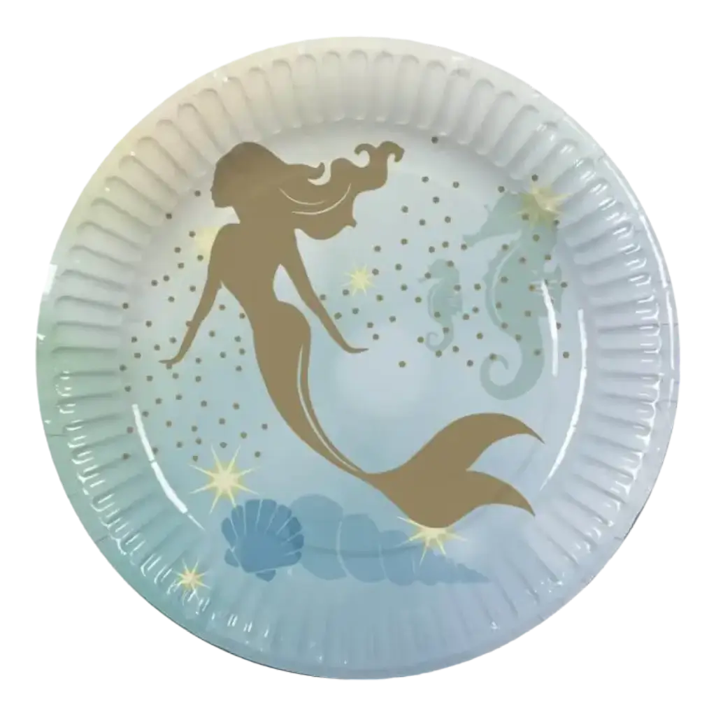 Paper Mermaid Plates (Set of 10)