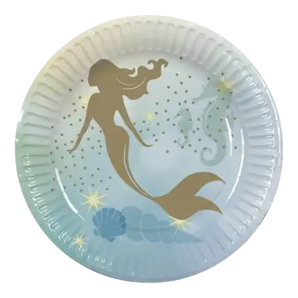 Paper Mermaid Plates (Set of 10)