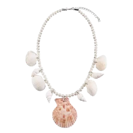 Mermaid Shell and Pearl Necklace