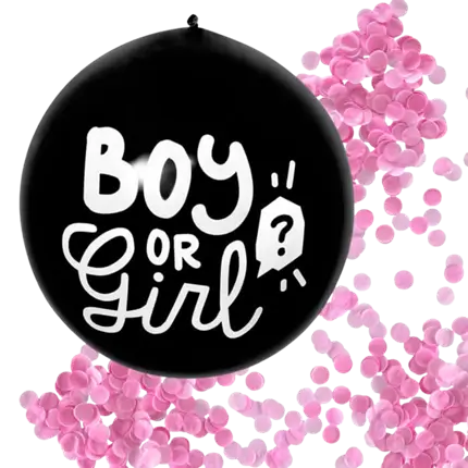 Boy or Girl confetti balloon CONFETTIS ROSES