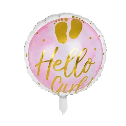 Hello Girl! aluminium balloon