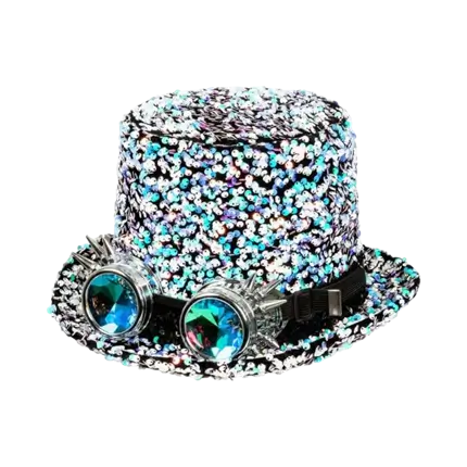 Retro Hat Silver with Glasses