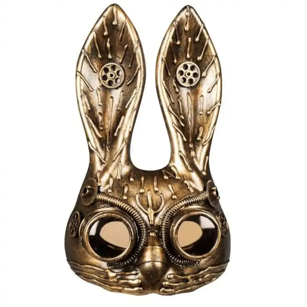 Copper effect rabbit mask