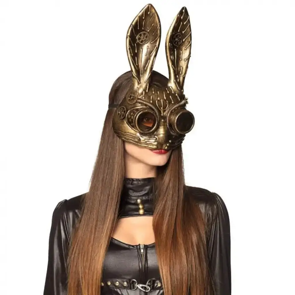 Copper effect rabbit mask