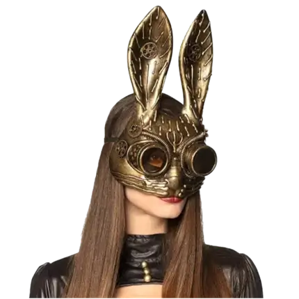 Copper effect rabbit mask