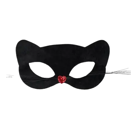 Black Cat Wolf with Whiskers