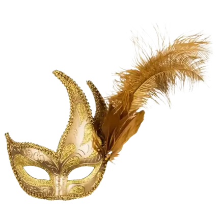 Golden Feathered Venetian Wolf