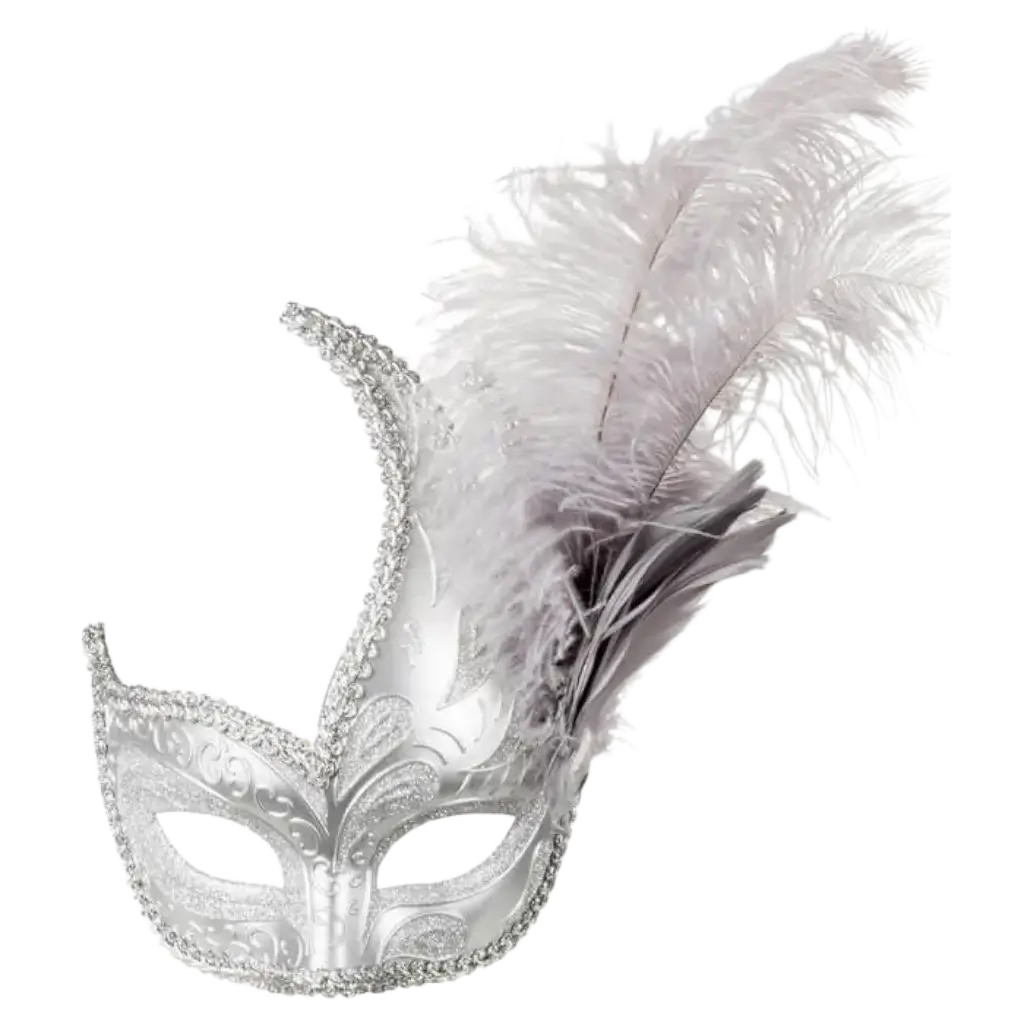 Venetian Silver Feathered Wolf