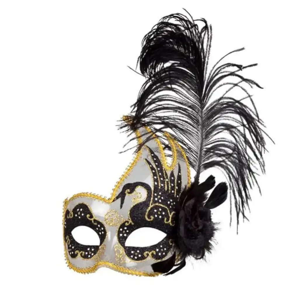Venetian Mask with Feathers