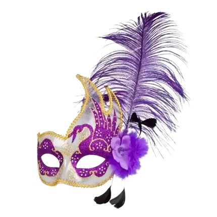 Venetian Mask with Feathers