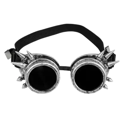 Retro metal glasses with spikes