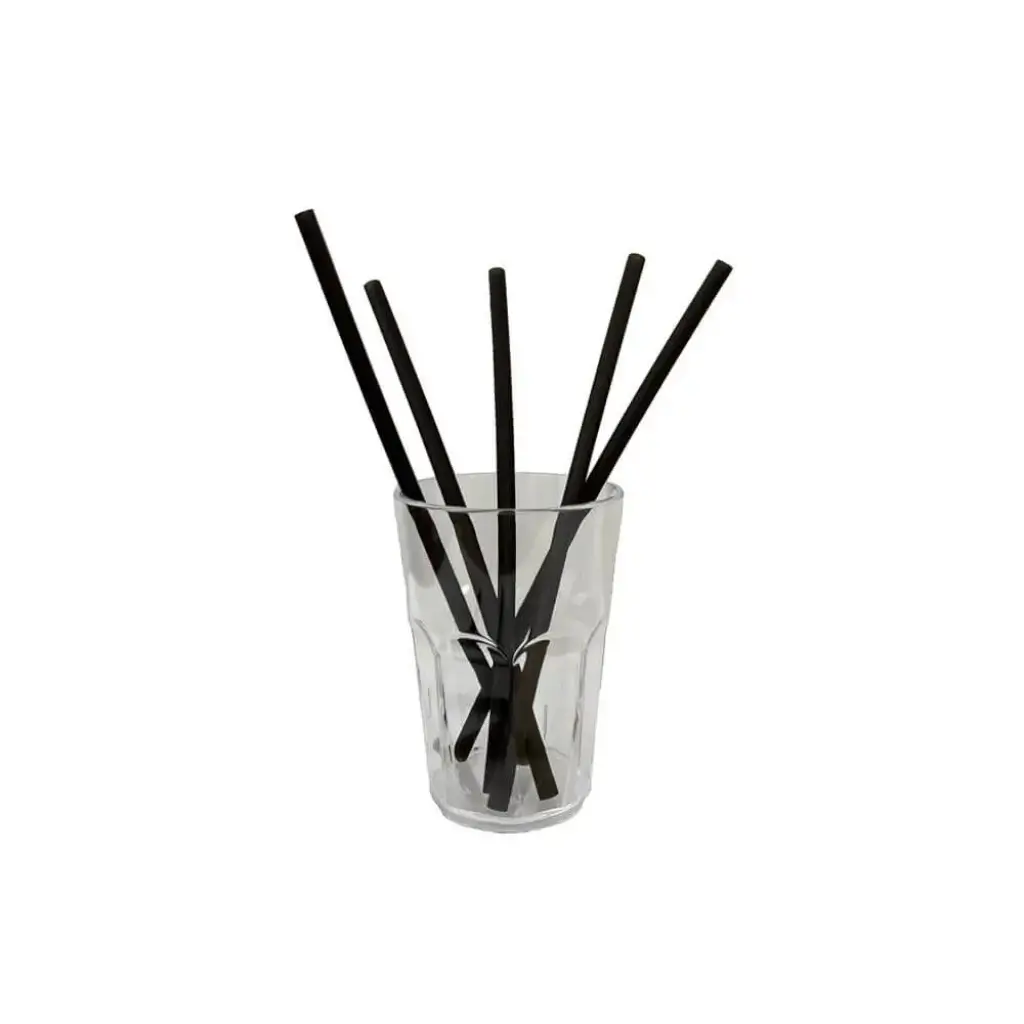 Black rice straw 21,5cm ø 6mm (Set of 100 straws)