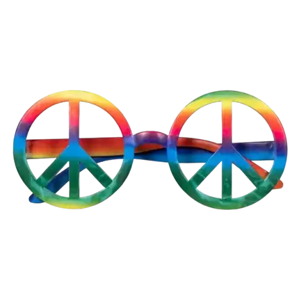 Multicoloured Hippie Glasses (Set of 3)