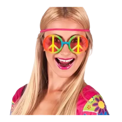 Hippie tricolour glasses with pink lenses