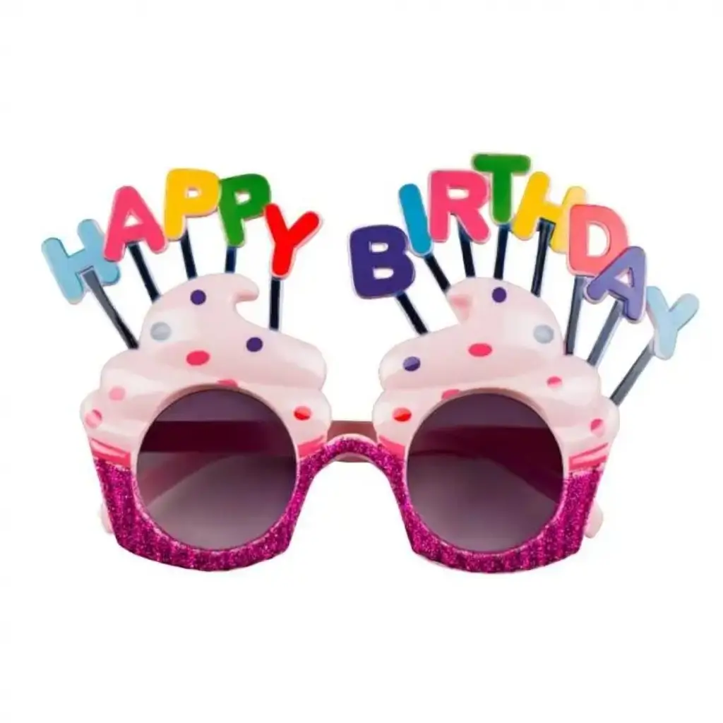 Cupcake glasses "HAPPY BIRTHDAY