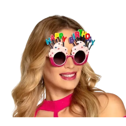 Cupcake glasses HAPPY BIRTHDAY