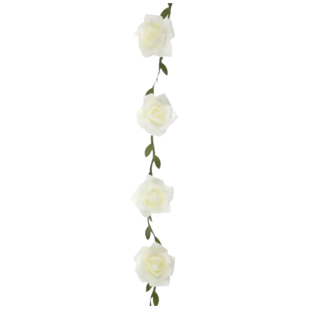 White Rose Garland - ø 50mm / 120cm