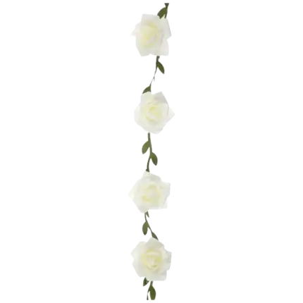 White Rose Garland - ø 50mm / 120cm