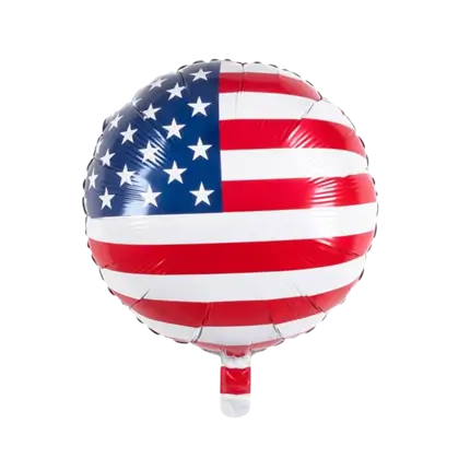 Aluminium Round Balloon US Flag