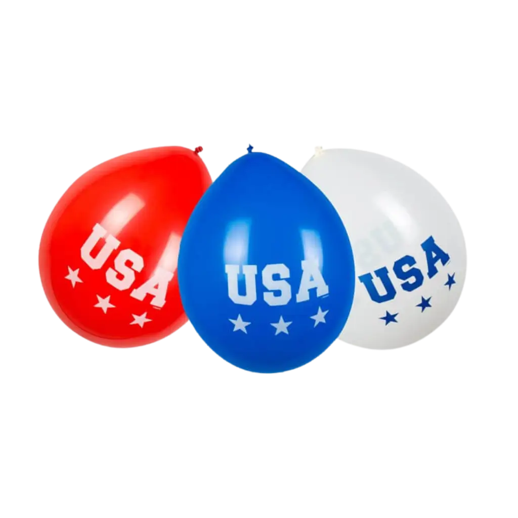 Latex balloon "USA" (set of 6)