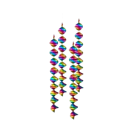 Rainbow Spiral Decorations (Set of 4)