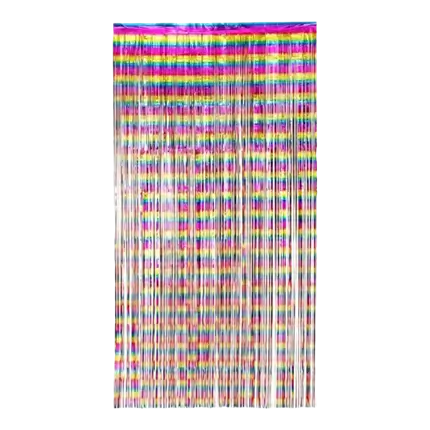 Rainbow glitter curtain