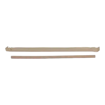 Kraft paper straw individual packaging - 23cm /ø8mm - x100